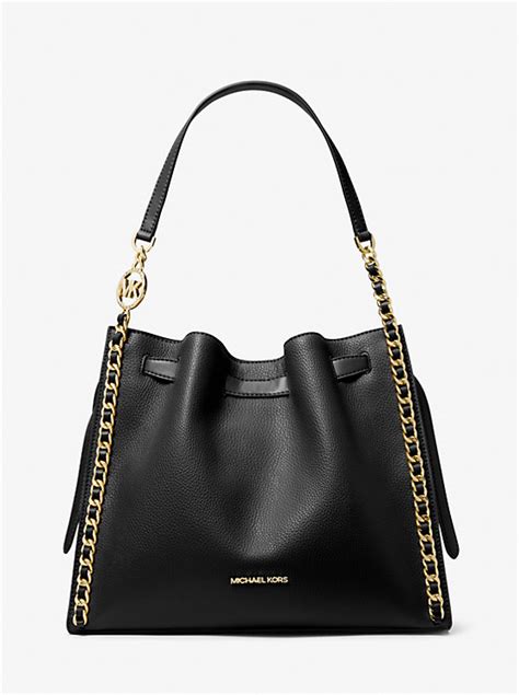 michael kors patent gold chain purse|mina large chain shoulder bag.